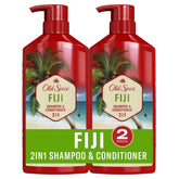 Old Spice Men's 2-in-1 Shampoo and Conditioner, Fiji, Coconut & Tropical Wood Scent, Healthier, Fuller, Moisturized Looking Hair, 21.9 Fl Oz Each, Twin Pack