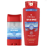 Old Spice Red Collection Antiperspirant Deodorant + Body Wash Bundle for Men, Cold Spice with Cool Mint Scent, 24/7 Sweat & Odor Protection, 24/7 Shower Fresh & Clean, 3.8 oz & 24 oz (Pack of 2)