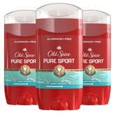 Old Spice Aluminum Free Deodorant for Men, 24/7 Odor Protection, 24/7 Freshness & Lasting Scent, Pure Sport with Citrus Zest Scent, 3.0 oz (Pack of 3)