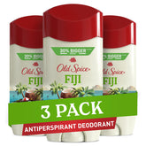 Old Spice Men's Antiperspirant & Deodorant, 24/7 Lasting Freshness, Advanced Sweat & Odor Protection with Skin Conditioners, Invisible Solid, Fiji with Palm Tree Scent, 3.4 oz (Pack of 3)