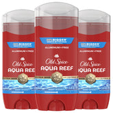 Old Spice Aluminum Free Deodorant for Men, 24/7 Odor Protection, 24/7 Freshness & Lasting Scent, Aqua Reef with Cypress Scent, 3.8 oz (Pack of 3)
