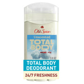 Old Spice Whole Body Deodorant Stick for Men, Aluminum Free, Unscented, 24/7 Odor Protection, 24/7 Lasting Freshness, Dermatologist Tested, Gentle on Skin, Safe to Use All Over, 3.0 oz