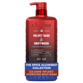 Old Spice Body Wash for Men, The Spice Alchemist Collection, 24/7 Cologne Infused Hydration, No Trade Off Formula, Free of Phthalates Silicones & Dyes, Velvet Sage + Driftwood Scent, 20 oz