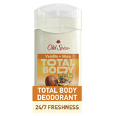 Old Spice Whole Body Deodorant Stick for Men, Aluminum Free, Vanilla + Shea Scent, 24/7 Odor Protection, 24/7 Lasting Freshness, Dermatologist Tested, Gentle on Skin, Safe to Use All Over, 3.0 oz