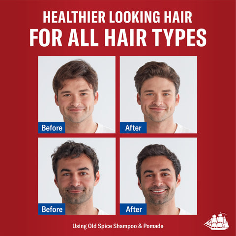 Old Spice Hair Pomade for Men, Medium Hold, Low Shine, Men's Hair Styling, 2.22 Oz Each, Twin Pack