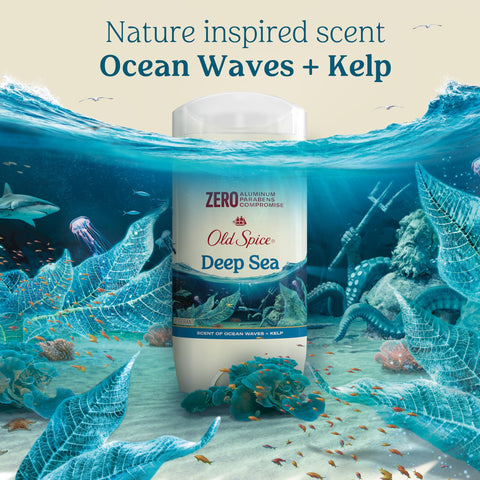 Old Spice Deodorant for Men, Aluminum-Free, Deep Sea Scent with Ocean Elements, 3 oz (Pack of 3)
