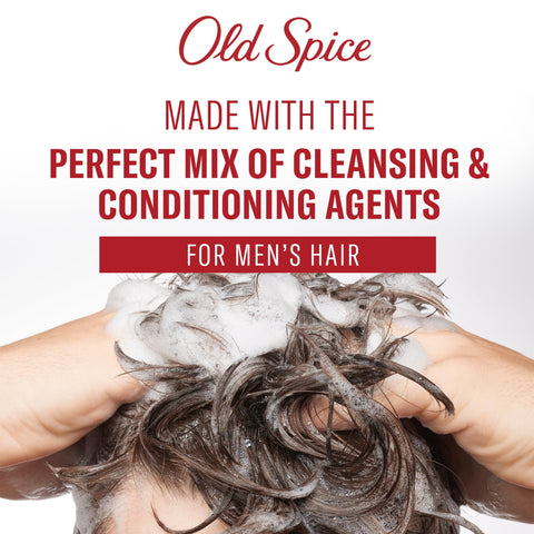Old Spice Men's 2-in-1 Shampoo and Conditioner, Swagger, Cedarwood Lime Scent, Healthier, Fuller, More Moisturized Looking Hair, Barbershop Quality, 29.2 Fl Oz Each, Twin Pack