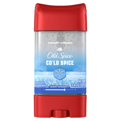 Old Spice Antiperspirant Deodorant for Men, 24/7 Sweat & Odor Protection, 24/7 Signature Scent & Lasting Freshness, Instantly Cools, Lightweight, Clear Gel, Cold Spice with Cool Mint Scent, 3.8 oz