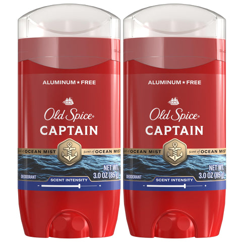 Old Spice Aluminum Free Deodorant for Men, 24/7 Odor Protection, 24/7 Freshness & Lasting Scent, Goes on Clean, 3.0 oz (Pack of 2)