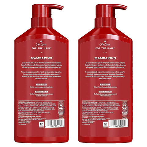Old Spice MambaKing 2-in-1 Shampoo and Conditioner Set for Men, Healthier, Fuller, More Moisturized Looking Hair, 21.9 Fl Oz Each, Twin Pack