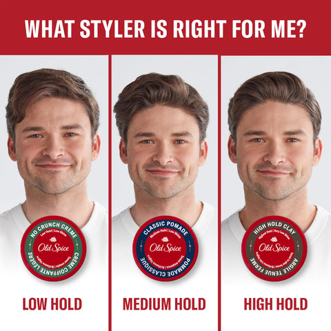 Old Spice Hair Pomade for Men, Medium Hold, Low Shine, Men's Hair Styling, 2.22 Oz Each, Twin Pack