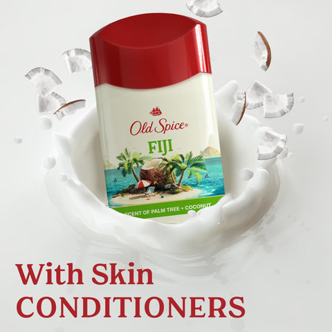 Old Spice Dry Feel Antiperspirant Deodorant for Men, 24/7 Freshness, 24/7 Sweat & Odor Protection, Gentle on Skin with Skin Conditioners, Fiji with Palm Tree + Coconut Scent, 2.6 oz (Pack of 2)
