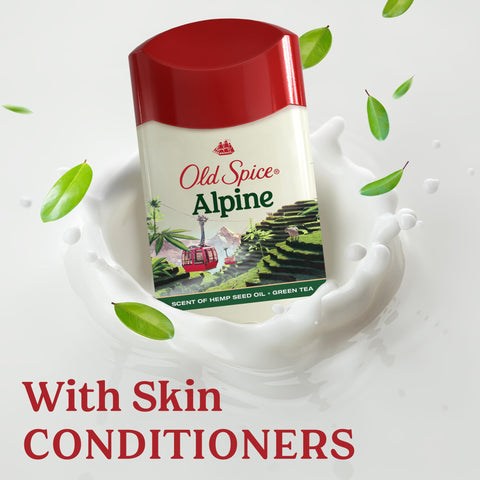 Old Spice Men's Antiperspirant & Deodorant Alpine with Hemp Oil, 2.6oz (Pack of 3)