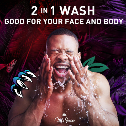 Old Spice Cleansing Body Wash for Men, 3X Defense, 24/7 Shower Fresh with Lasting Scent, 2-in-1 Body & Face Wash, NightPanther with Rich Warm Scent, 24 oz (Pack of 4)
