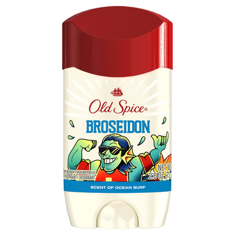 Old Spice Dry Feel Antiperspirant Deodorant for Men, Summerdudes, 24/7 Sweat & Odor Protection, 24/7 Sunny Freshness & Long Lasting Scent, Invisible Solid, Broseidon with Ocean Surf Scent, 2.6 oz
